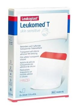 LEUKOMED T SKIN SENSITIVE MEDICAZIONE POST-OPERATORIA TRASPARENTE CON MASSA ADESIVA IN SILICONE 8X10 CM 5 PEZZI - farmaidea24.com