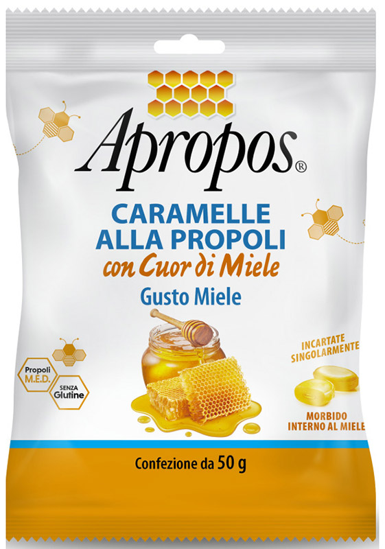 APROPOS CARAMELLE DURE MIELE CUOR DI MIELE 50 G - farmaidea24.com