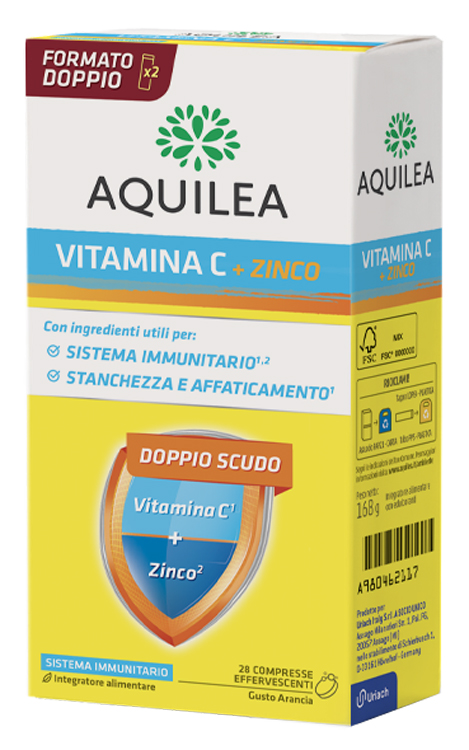 AQUILEA VITAMINA C 14 COMPRESSE EFFERVESCENTI BIPACK - farmaidea24.com