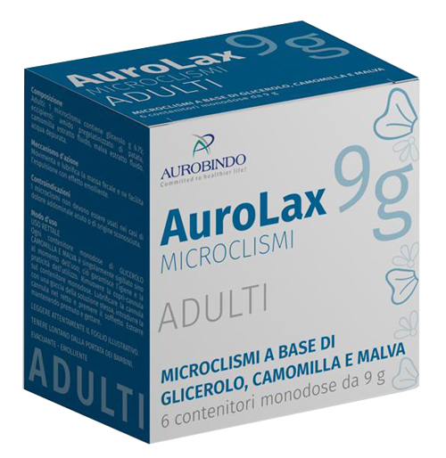 MICROCLISMI PER ADULTI AUROLAX 6 CONTENITORI 9 G - farmaidea24.com