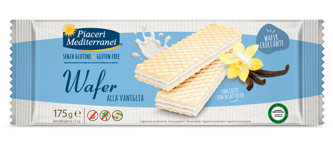 PIACERI MEDITERRANEI WAFER VANIGLIA 175 G - farmaidea24.com