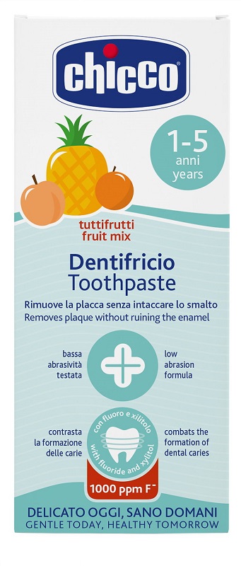 CHICCO DENTIFRICIO TUTTIFRUTTI DA 1 A 5 ANNI CON FLUORO - farmaidea24.com