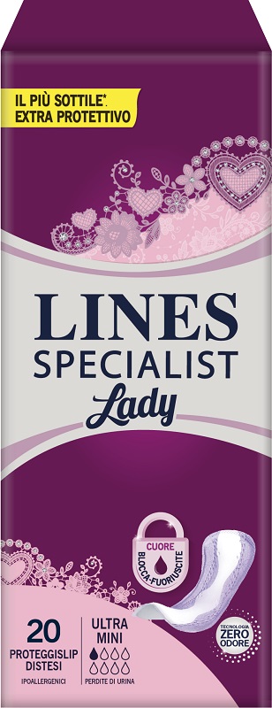 PANNOLONE SAGOMATO LINES SPECIALIST ULTRAMINI 20 PEZZI - farmaidea24.com