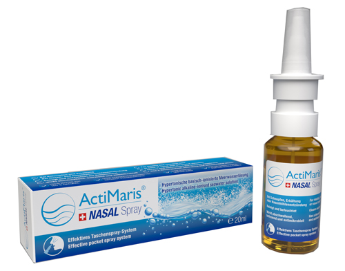 SOLUZIONE DECONTAMINANTE IPERTONICA ALCALINA DI ACQUA DI MARE IONIZZATA ACTIMARIS NASAL SPRAY 20 ML - farmaidea24.com