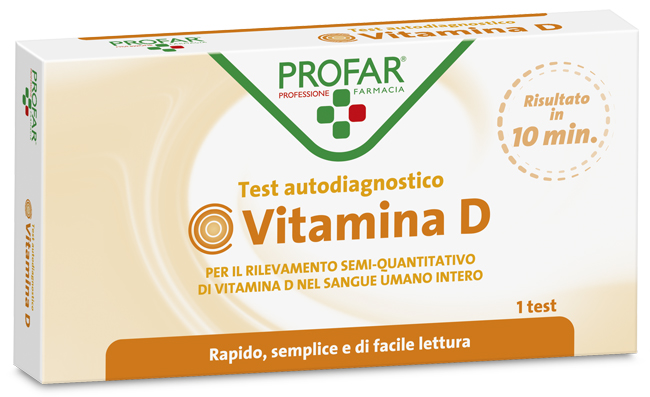 PROFAR TEST VITAMINA D RILEVAZIONE SEMI-QUANTITATIVA VITAMINA D NEL SANGUE UMANO INTERO 1 PEZZO - farmaidea24.com