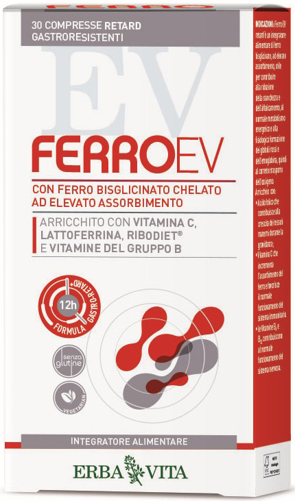 FERRO EV RETARD 30 COMPRESSE GASTRORESISTENTI - farmaidea24.com