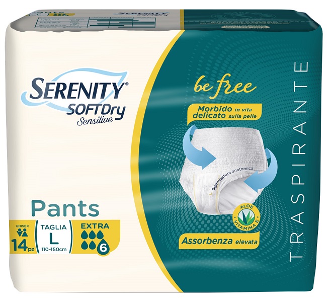 SERENITY PANTS SD SENSITIVE BE FREE EXTRA L 14 PEZZI - farmaidea24.com