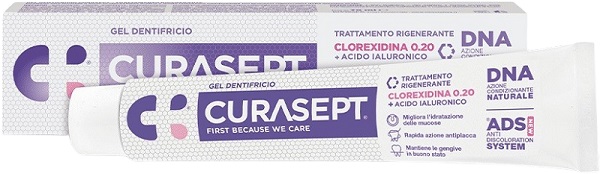 CURASEPT GEL DENTIFRICIO ADS DNA TRATTAMENTO RIGENERANTE 75 ML - farmaidea24.com