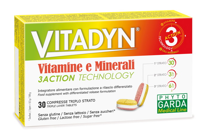 VITADYN VITAMINE/MINERALI 30 COMPRESSE RILASCIO DIFFERENZIATO - farmaidea24.com