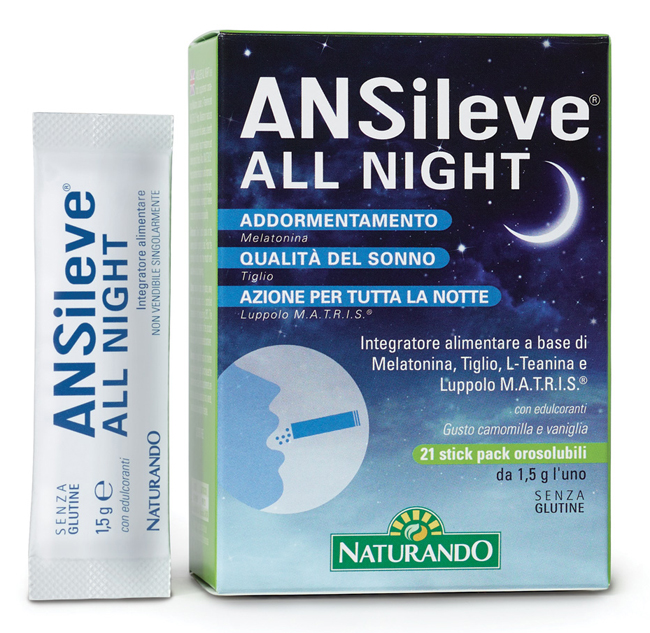 ANSILEVE ALL NIGHT 21 STICK PACK OROSOLUBILI - farmaidea24.com