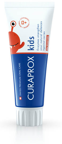 CURAPROX KIDS TOOTHPASTE STRAWBERRY FLAVOR 0 PPM 60 ML - farmaidea24.com