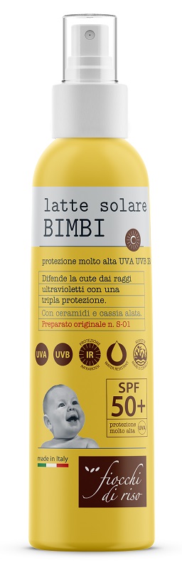 FIOCCHI DI RISO LATTE SOLARE BIMBI 50+ 140 ML SPRAY - farmaidea24.com
