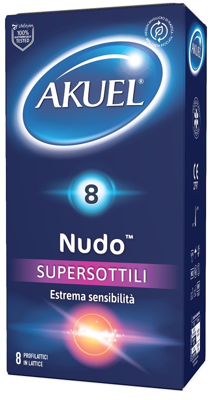 PROFILATTICO AKUEL NUDO SUPERSOTTILE 8 PEZZI - farmaidea24.com