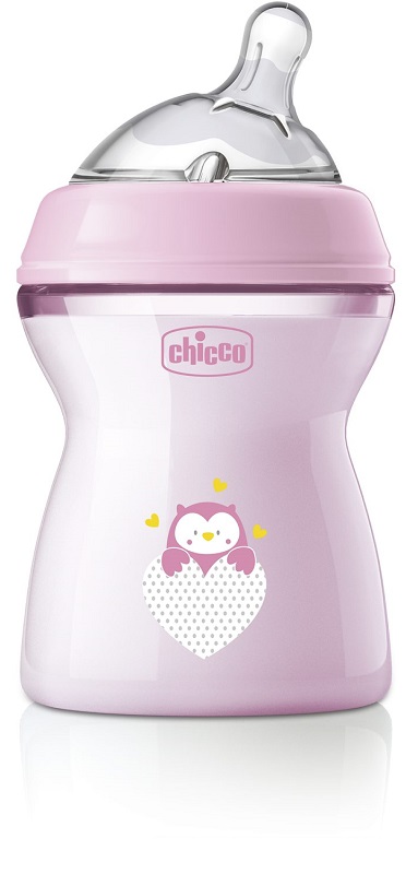 CHICCO BIBERON NAT FEEL PP 2M+ 250 ML BIMBA - farmaidea24.com