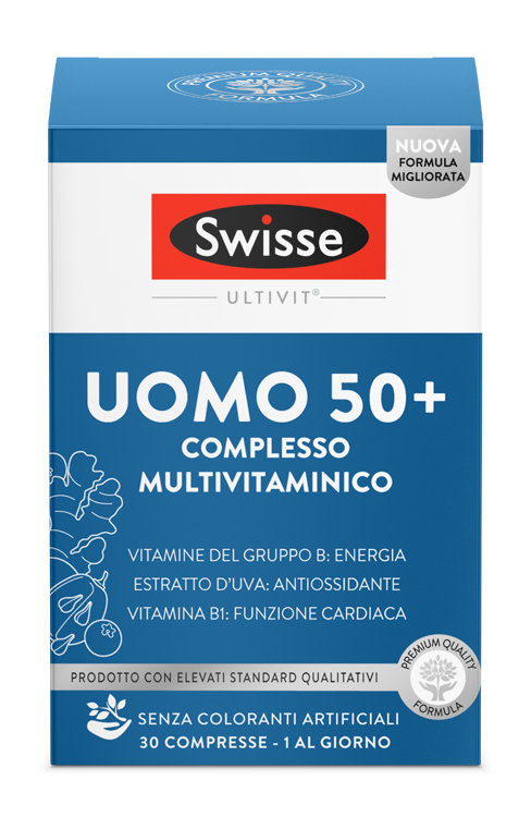 SWISSE MULTIVITAMINICO UOMO 50+ 30 COMPRESSE - farmaidea24.com