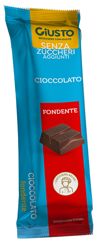 GIUSTO SENZA ZUCCHERO BARRETTA CIOCCOLATO FONDENTE 42 G - farmaidea24.com