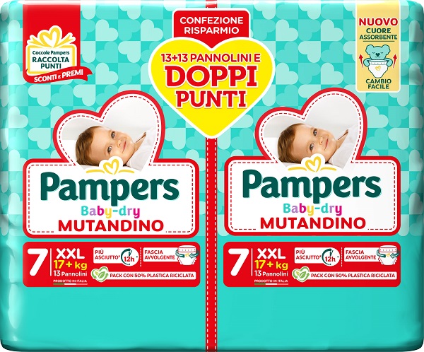 PAMPERS BABY DRY PANNOLINO MUTANDINA DUO DOWNCOUNT XXL 26 PEZZI - farmaidea24.com