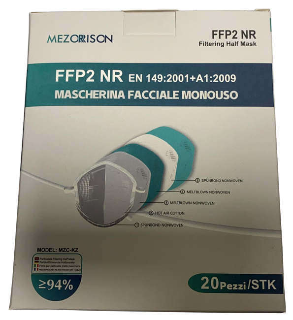 MEZORRISON FFP2 NR MASCHERINA FACCIALE MONOUSO 1 PEZZO - farmaidea24.com
